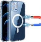 Магнитный чехол для IPhone 12 Pro Max, прозрачный защитный чехол для Iphone 12 Mini, тонкий чехол для беспроводного зарядного устройства Magsafe
