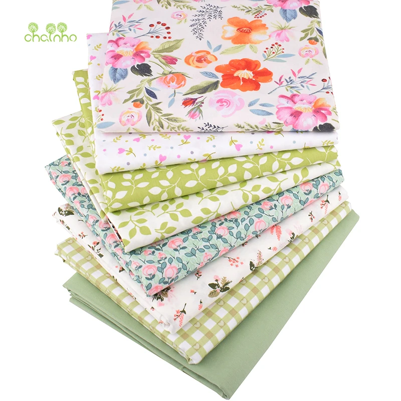 Floral Series,Printed Twill Cotton Fabric, For DIY Sewing Quilting Baby & Children's Bed Clothes Material
