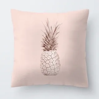 

45*45cm Polyester Peachskin Pillow Case Rose Gold Pink Pineapple Geometric Pattern Shiny Cover Throw Pillows Fashion Home Decor