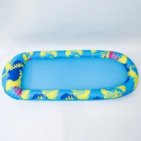 comfortable cloth surface inflatable floating row pvc liner childrens toy net cloth water inflatable floating bed