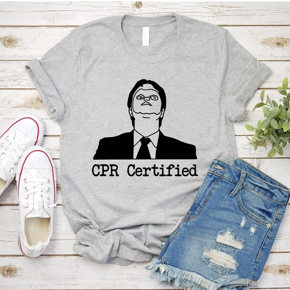 Забавная офисная хлопчатобумажная футболка с графическим рисунком Dwight Schrute