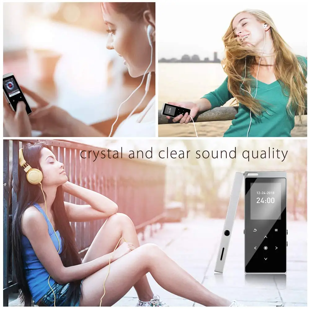 MP4 плеер 16 Гб с сенсорной кнопкой HIFI музыкальный без потерь FM радио рекордером