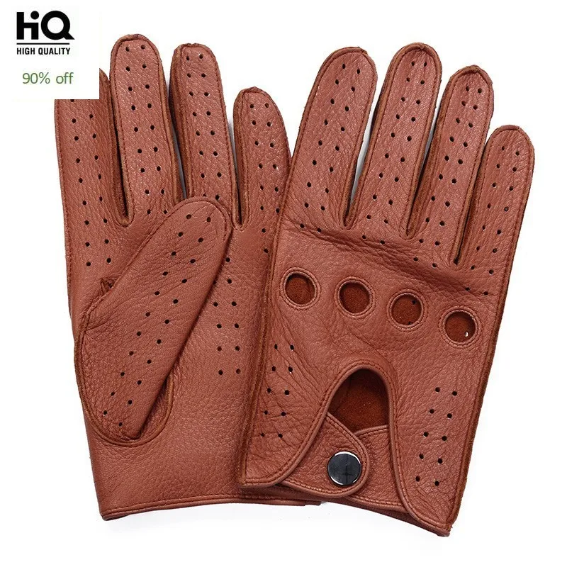 Брендовые высококачественные мужские перчатки из оленьей кожи новинка 2020 четыре