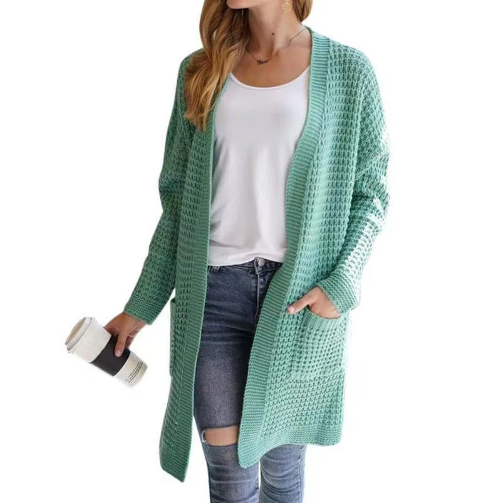 

Button Knit Cardigans Oversize Sweater Woman Autumn Cardian Solid Pure Women's Casual Loose Top Coat Outdoor Slim