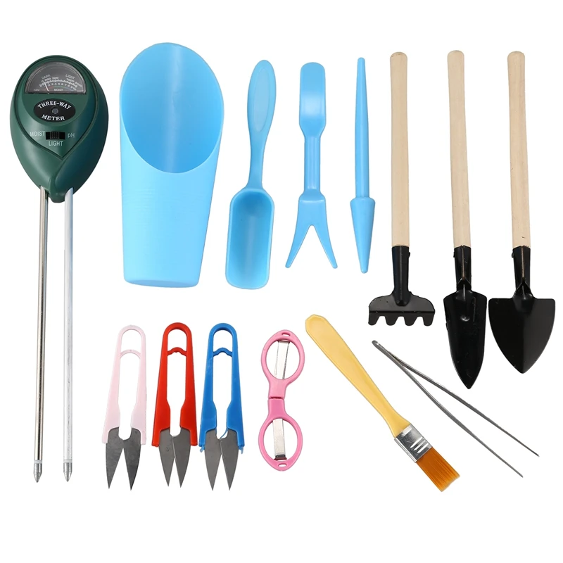 14 в 1 Набор инструментов с 3 функциональный почвы датчик садовое растение