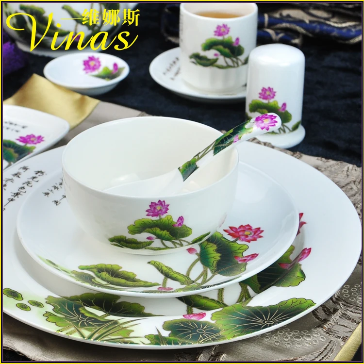 Элегантный золотой мраморный глазурь керамический праздничный набор столовой