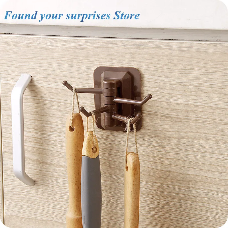 Многофункциональный креативный бесшовный пластиковый поворотный крючок