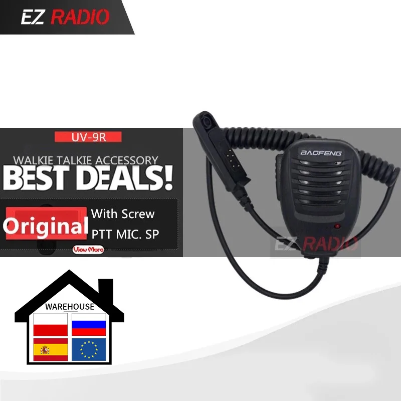 BAOFENG Walkie Talkie PTT Microphone Speaker for UV-9R BF-A58 BF-9700 Compatible with UV-XR Plus GT-3WP UV-5S RT6 | Мобильные