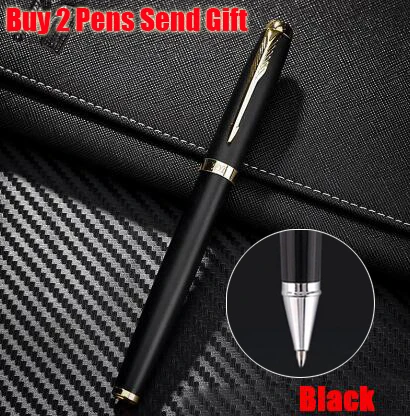 Black Roller Pen Классический дизайн, сонет, авторучка, офисная, офисная, роскошная, бизнес, Подарочная, металлическая ручка, 521, купить, 2 ручки, отправить подарок - Цвет: Black Roller Pen