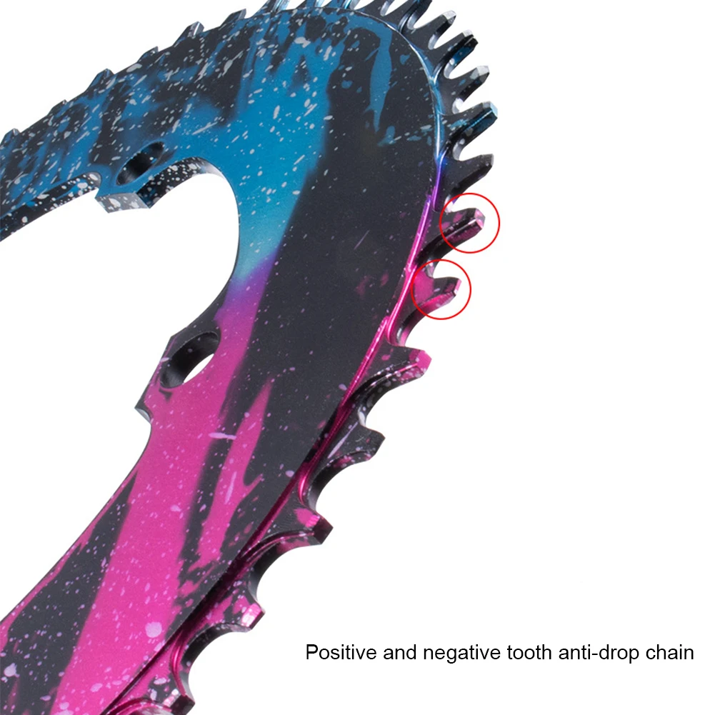 

Bike Fixed Gear 130 BCD BMX Folding Bicycle Chainwheel Ultralight Narrow Width Anti-Hanging Chain Plating Anode 54T 56T