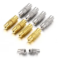 20pcs 3 8x13mm brass clasps screw fastener fit cord rope wire end connector for diy jewelry making bracelet necklace accessories