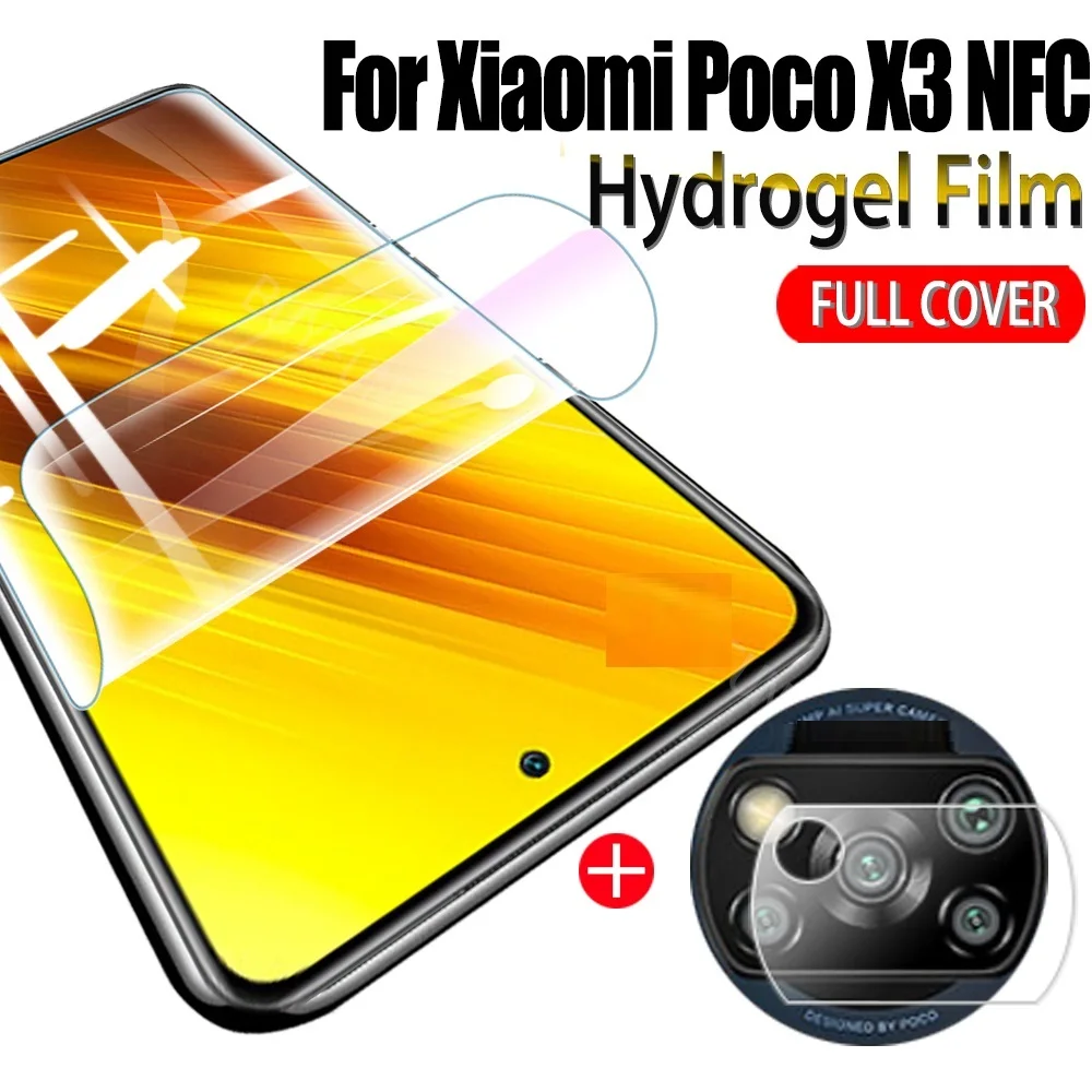 

Screen Protector For Xiaomi Poco M3 X3 NFC F2 Pro Mi A2 Lite Hydrogel Film Protective Phone Camera Film For Poco M3