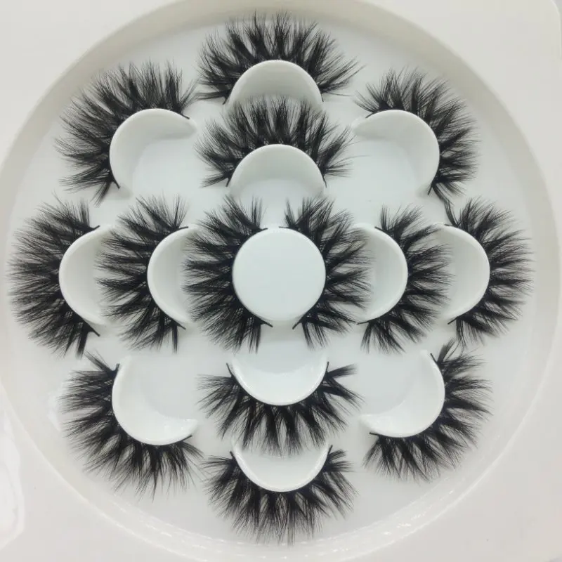 Новинка 7 пар объемные норковые накладные ресницы толстые перекрещивающиеся для