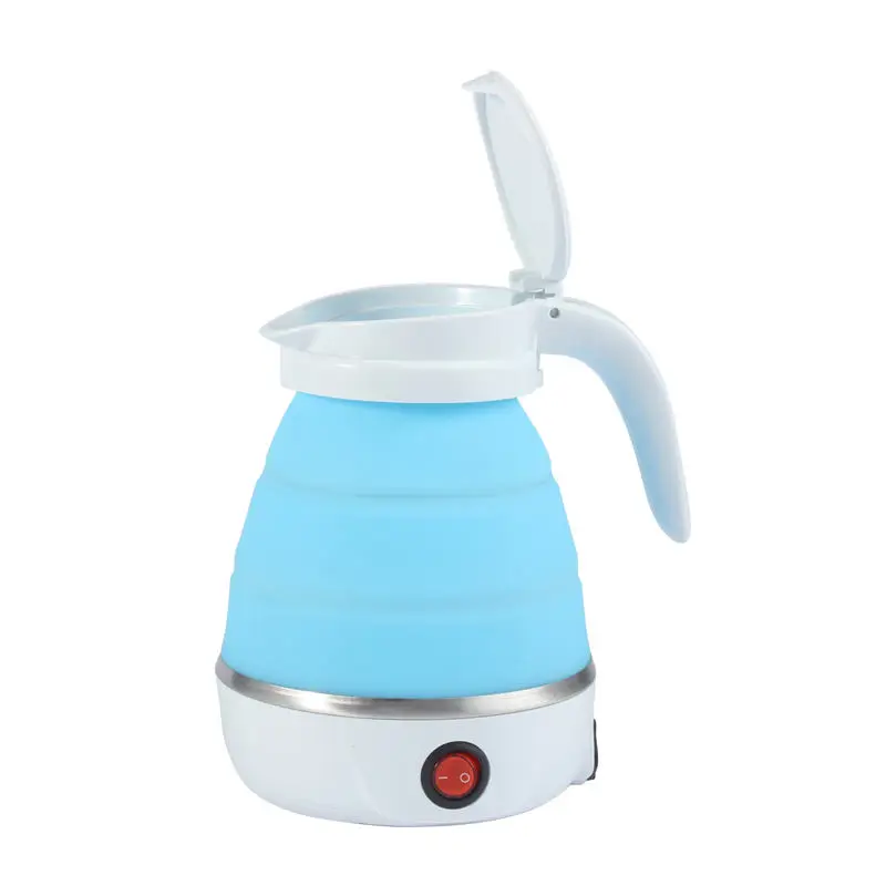 

Folding Silicone Electric Water Kettle Outdoor Camping Travelling Hiking Kitchen Tools 0.6L Portable Mini Tea Pot Coffee Kettle