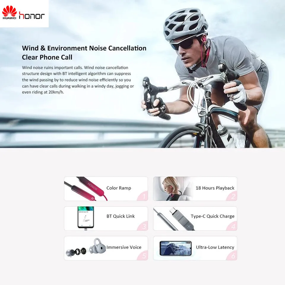 Беспроводные bluetooth наушники Huawei /honor xSport pro AM66 универсальные для android/apple|Наушники и