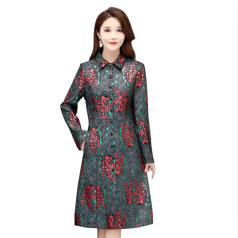 

M- 4XL Leather Coat Women New 2022 Spring Women's Leather Jacket Long Slim Motorcycle Leather Clothing Female Coats Red