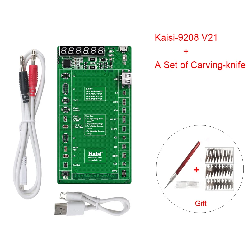 Kaisi K 9208 V21 Батарея зарядная плата для зарядки зарядный кабель джиг iPhone12 11 11Pro