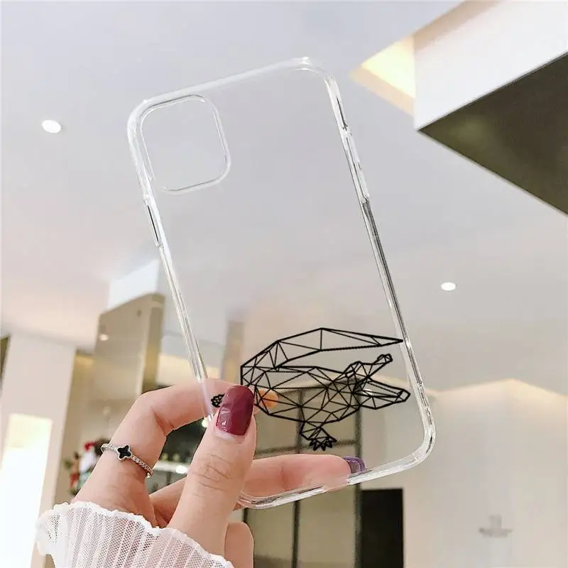 

Funny abstract black line art design Phone Case Transparent for iPhone 6 7 8 11 12 s mini pro X XS XR MAX Plus SE cover funda