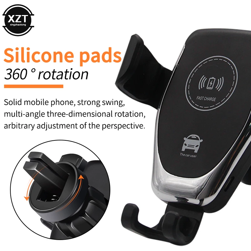 Беспроводное Автомобильное зарядное устройство Qi для iPhone 11 Pro XS Max X 10 Вт быстрая