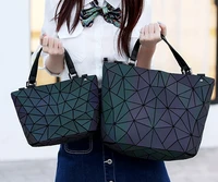 maelove luminous bag 2021 womens geometric diamond tote fashion folding bag luxury handbags women bags designer