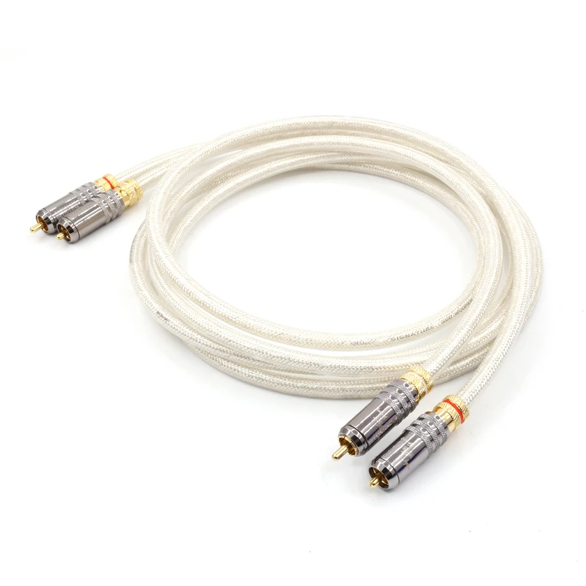 

QED Signature Silver Platedr Interconnect Cable,wire with Gold Plated RCA plugs Audio Cable