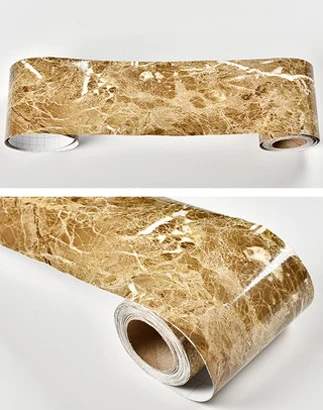 Marble AMB DIY Съемный самоклеющийся линии талии обои водонепроницаемые декоративные стены границы гостиной пол коридора постер с плинтусом - Цвет: Marble AMB