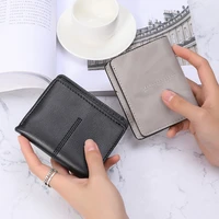 new wallet female student pure color simple wallet folding two fold small and thin large capacity coin purse