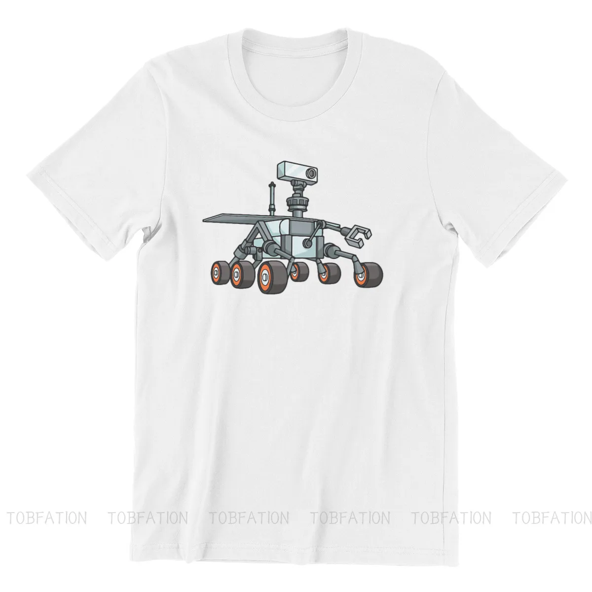 Мужская футболка с круглым вырезом Mars 2020 Perseverance Rover из чистого хлопка роботом