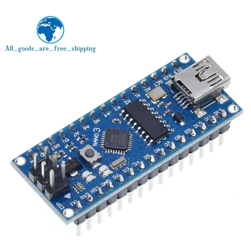 TZT Mini USB с контроллером загрузчика Nano 3,0 совместимый для arduino CH340 USB драйвер 16 МГц NANO V3.0 Atmega328 - Цвет: 328p-mu Welding