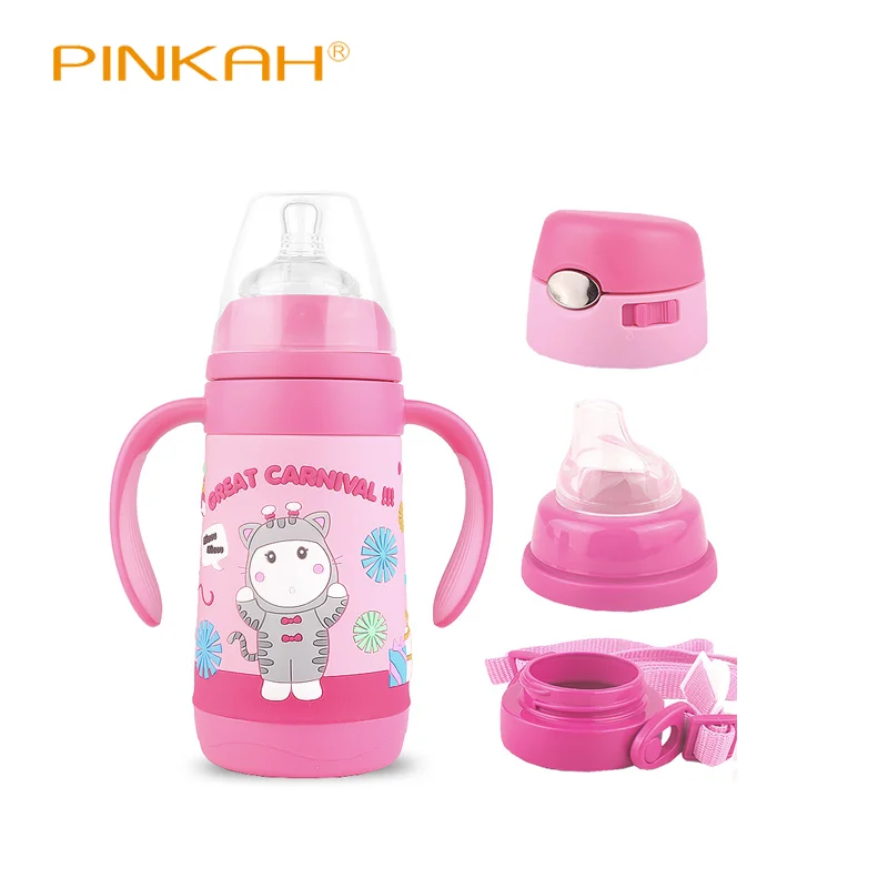 Детский термос чашка Термокружка с 3D рисунком из мультфильма Из мягкого силикона