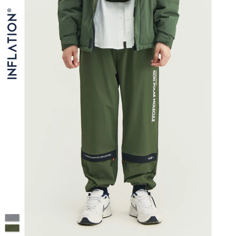 Брюки джоггеры INFLATION мужские свободные с принтом на молнии завязками прямые 93436W