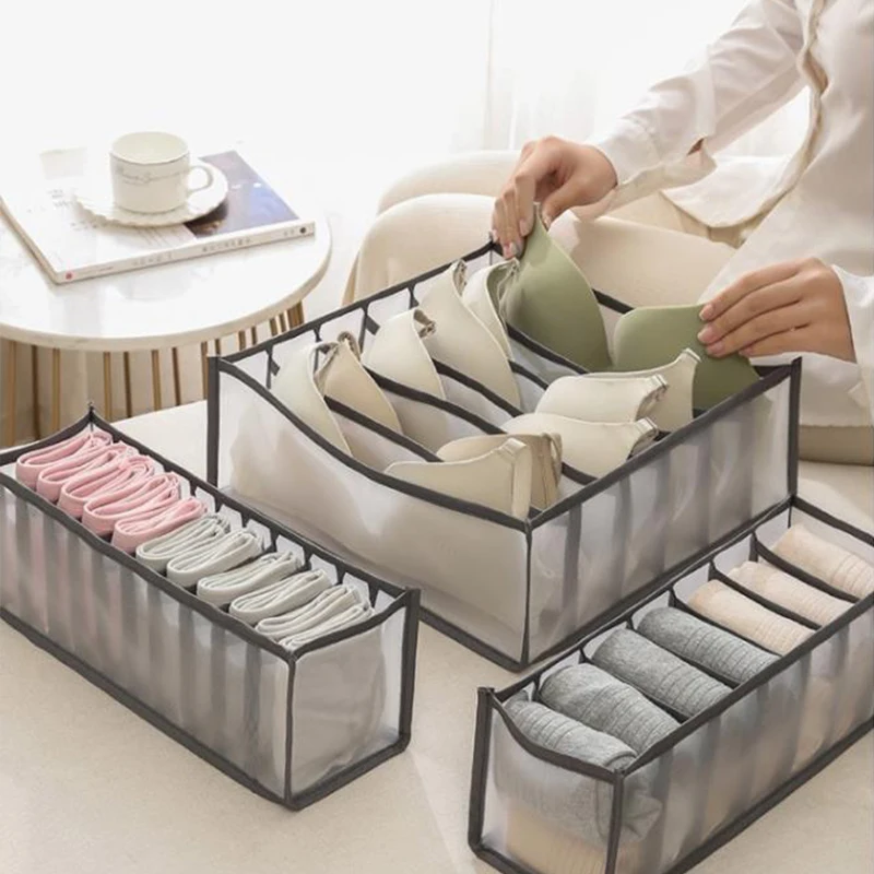 

Underwear Storage Box Foldable Clothes Separated Socks Bra Storage Drawer Organizers Closet Organizers Home Storage Tools