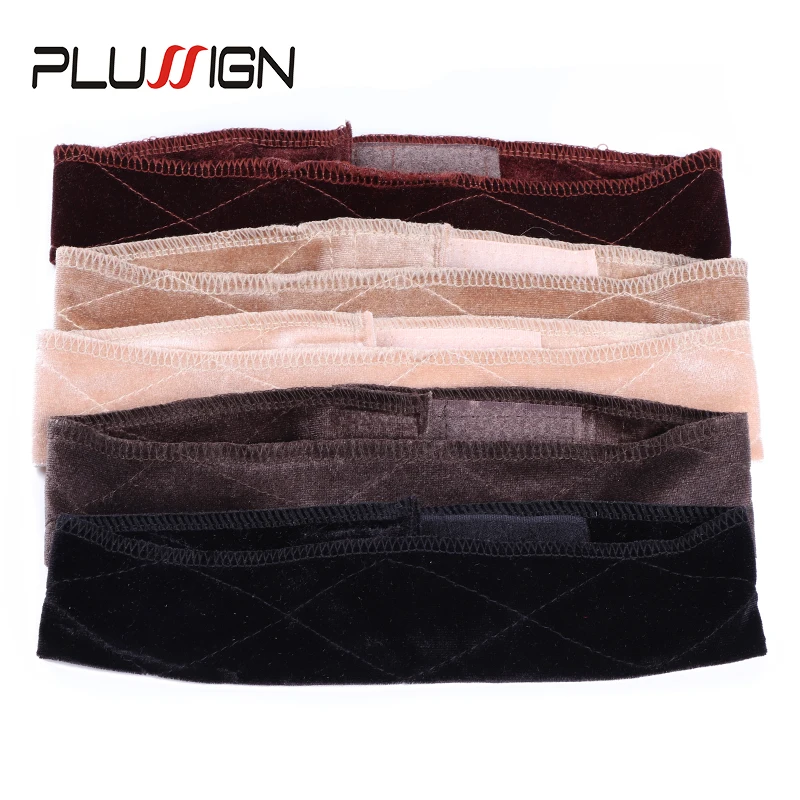 Plussign бархатная головная повязка рукоятка резинки для волос фитнес повязка для волос Прямая горячая Распродажа Регулируемые Широкие зажимы для парика повязка на голову