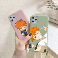 cartoon japan anime haikyuu oya candy colors tpu silicone phone case for iphone 11pro 12pro max xsmax 12mini se xr 8 7 6s plus