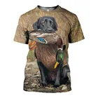 Мужская футболка в стиле Харадзюку, летняя быстросохнущая свободная футболка большого размера с 3D принтом животных, уток, собак, птиц, 2021