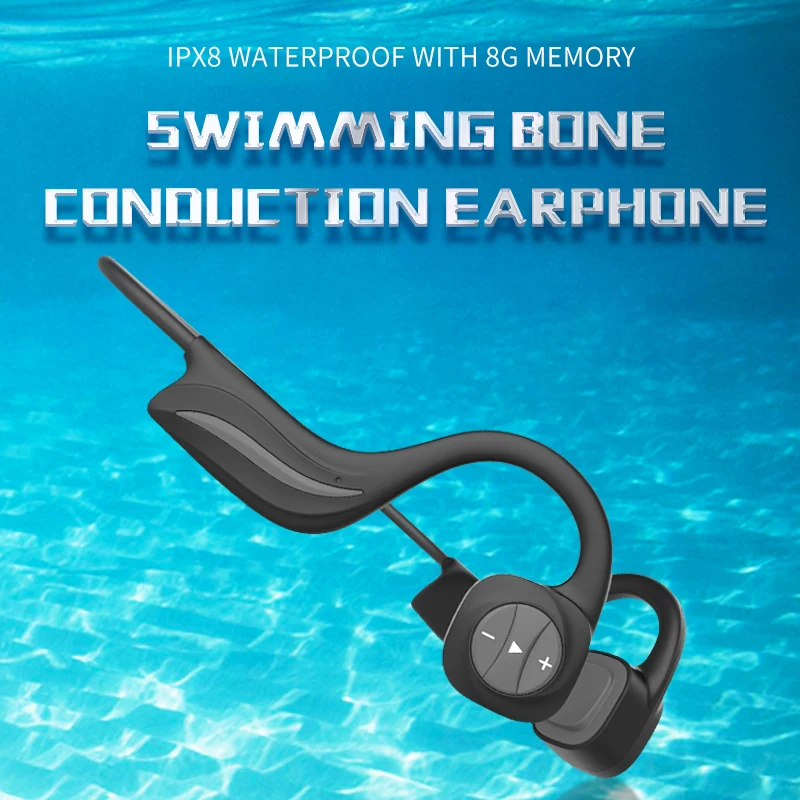 Two-in-one wireless bluetooth headset with MP3 player IPX8 professional waterproof swimming sports microphone for Xiaomi | Электроника