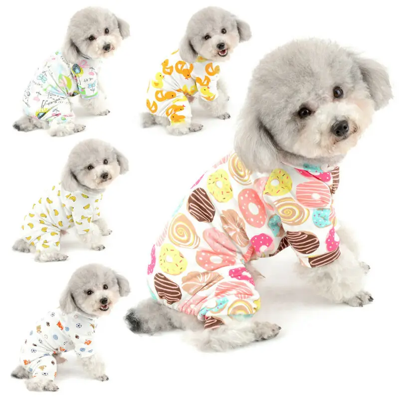 

Sweet Pet Dog Jumpsuit Pajama for Small Dogs Shih Tzu Yorkshire Terrier Pajamas Overalls Puppy Cat Clothes Clothing Pyjama