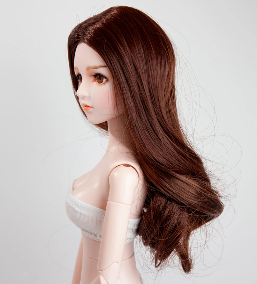 1/4 Bjd кукла парик для 18 см голова коричневый серебряный кофе молочный чай