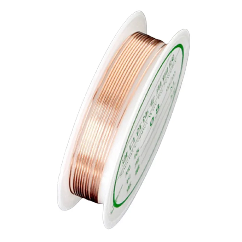 

1 рулон, тонкая медная проволока для изготовления ювелирных изделий, браслетов, ожерелий, поделки из бисера, веревка для рукоделия, 0,2-1 мм