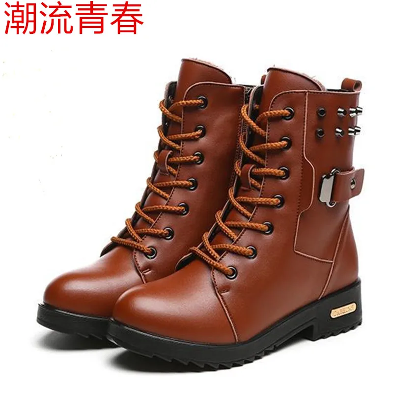 Новые женские ботинки сезон осень-зима ботильоны на высоком каблуке теплые