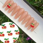 Блестящие 3D Стразы для ногтей, 20 шт., художественные талисманы блестящие, в форме вишни, кристаллы, накладные Типсы, украшение