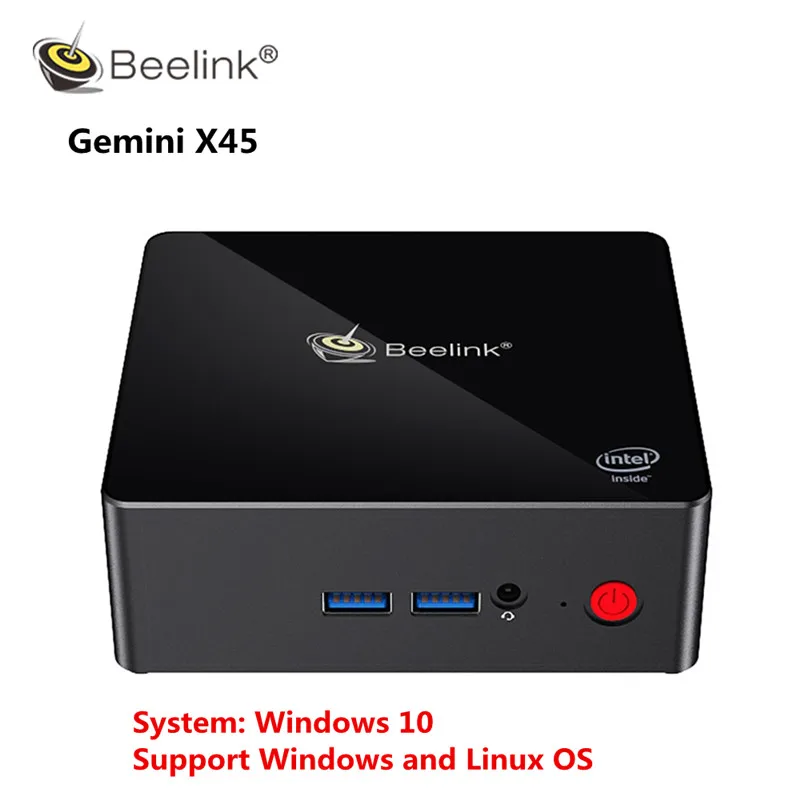 Мини ПК Beelink Gemini X45 J4105 Win10 8 Гб ОЗУ 256/512 ГБ mSATA SSD USB 3 0 1000 Мбит/с Wi Fi BT4.0 мини с