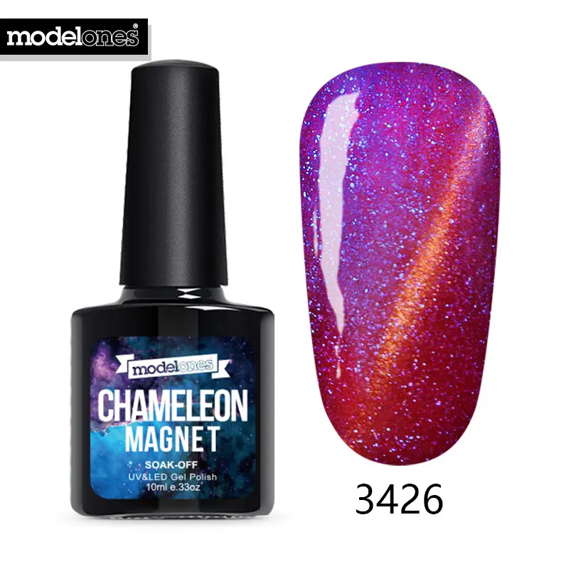 Modelones Хамелеон кошачий глаз лак для ногтей долговечный УФ Гель замачиваемый