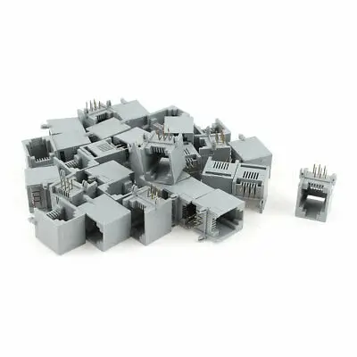 30 шт. RJ11 модульный разъем 6P6C 6 контактов PCB крепление телефонный