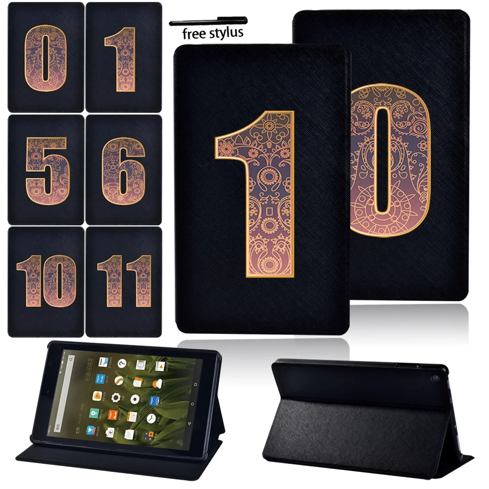 

Tablets Case for Amazon Fire Fire HD 8/HD 8 plus/HD 10 (5th/7th/9th)/HD 8 (6th/7th/8th)/7(5th/7th/9th) Protective Case + Stylus