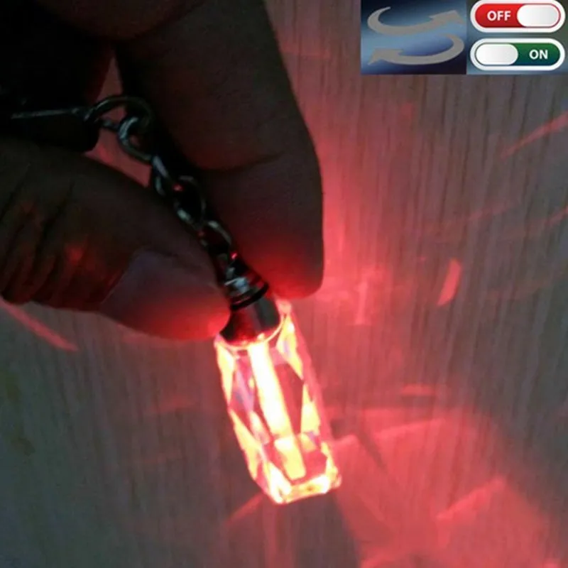 Новинка 2020 модный светящийся брелок для автомобильных ключей со стеклом