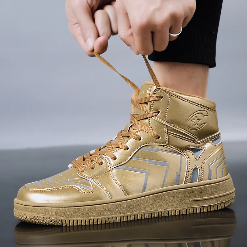 Новинка Marvel красная Мужская обувь для скейтборда Scarpe Air Avengers высокие спортивные коньки Светоотражающие кроссовки для мужчин Homme Chaussure