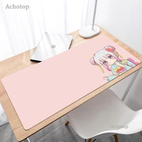 kanna cute mouse pad anime large mousepad gamer computer kawaii keyboards pink table mat kawaii desk for teen girls for bedroom