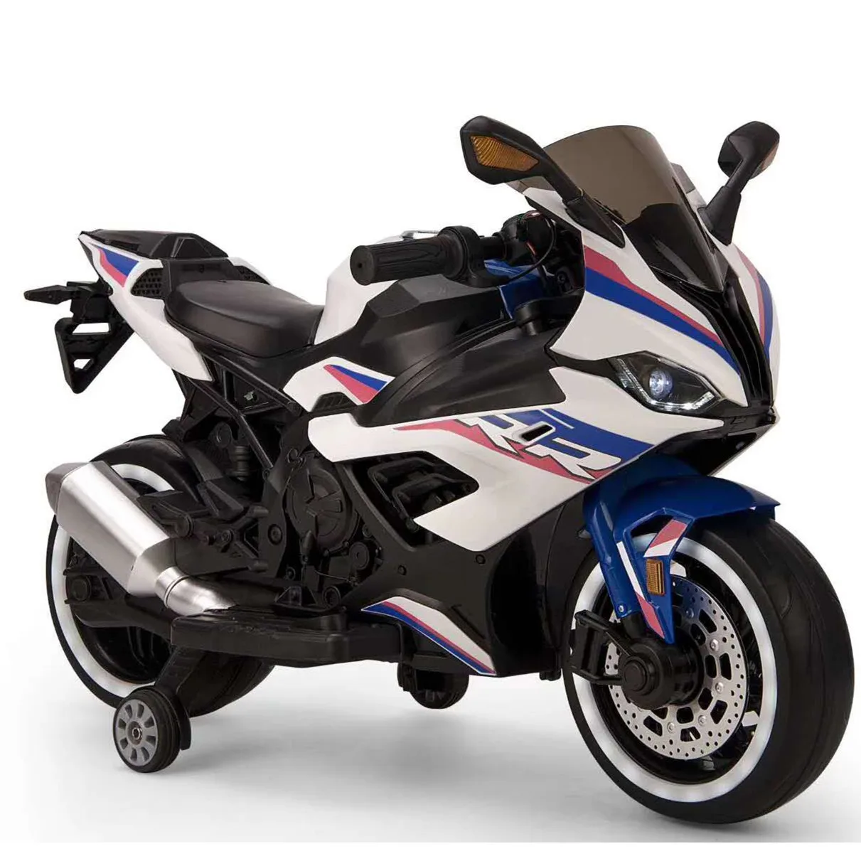 

Cool Wheel Lights Dual Drive Tricycle Children's Electric Motorcycle Kid Baby Charging Cars Can Ride on Rechargeable Boy Toys