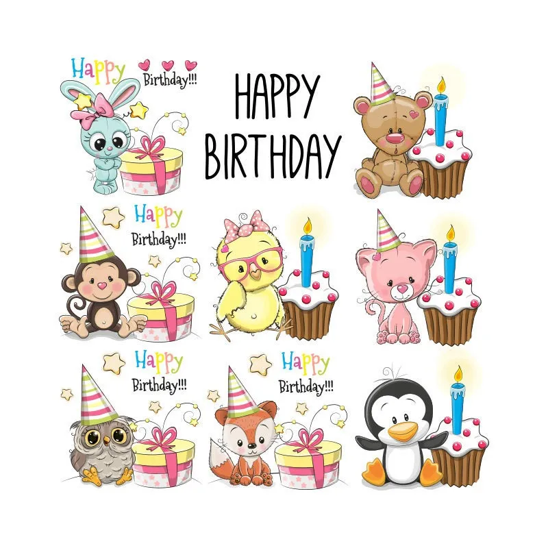 Лидер продаж Мультяшные милые животные термоклейкие наклейки для одежды ткань